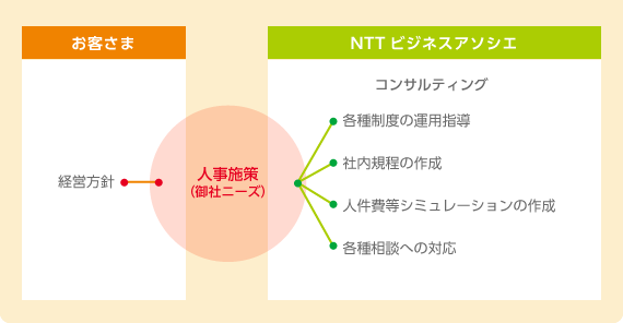NTTビジネスアソシエのHRコンサルティング概要のイメージ